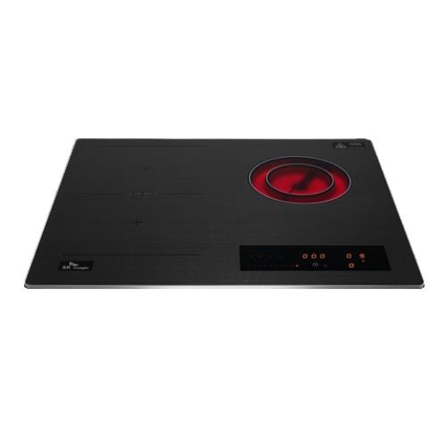 [SK매직] 3구 2인덕션 + 1 하이라이트 전기레인지 (FLEX존/ 터치온 히든 디스플레이) 프리스탠딩 케이스 포함 ERAHF30E00SL