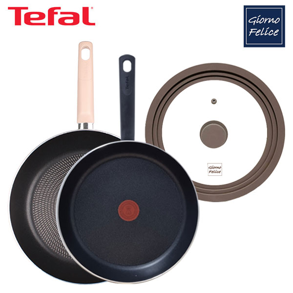 [테팔] G6 모먼트 프라이팬 28cm+프레쉬 무드 프라이팬 30cm+죠르노펠리체 실리콘 멀티 유리 뚜껑 M TFC-MM8FM30SMCM